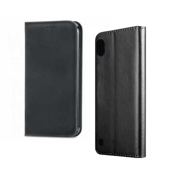 Leather Flip Cover with Internal Pocket For Samsung Galaxy A10 Black Leather Flip Cover with Internal Pocket For Samsung Galaxy A10 Black